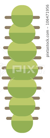 Catterpillar flat icon. Green larva. Maggot symbol 106471956