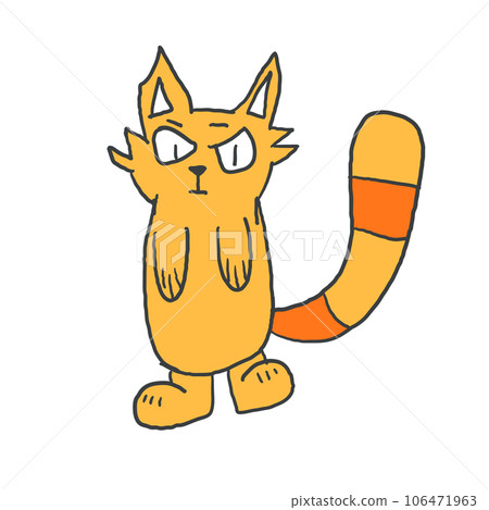 Cartoon Cat with Angry face emotion. Vector Cartoon Cat with Angry face emotion. Vector 106471963