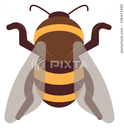 Honey bee flat insect icon. Bumblebee symbol Honey bee flat insect icon. Bumblebee symbol 106471990