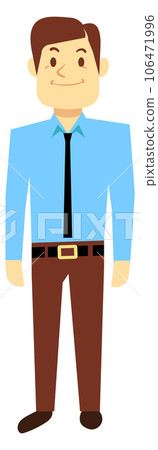 Office manager cartoon character. Man in formal clothes Office manager cartoon character. Man in formal clothes 106471996