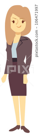 Business woman in suit. Office female cartoon character Business woman in suit. Office female cartoon character 106471997