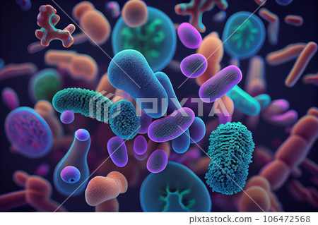 Moraxella catarrhalis bacteria, 3D illustration. Gram-negative aerobic bacterium, diplococcus, causes infections of respiratory system, central nervous system, middle ear, eye and joints 106472568