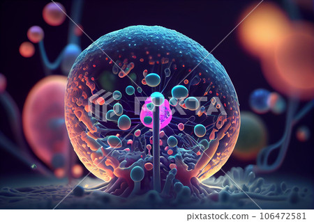 Human Virus, microscopic view of virus. 3d illustration Human Virus, microscopic view of virus. 3d illustration 106472581
