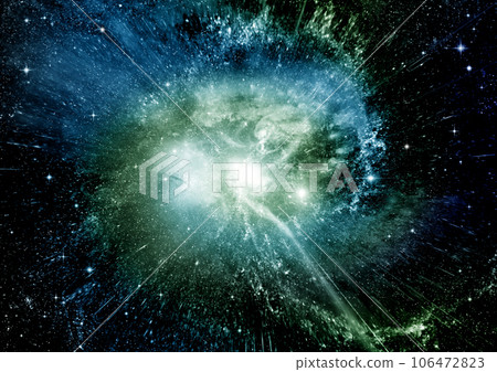 galaxy in a free space. 3D rendering galaxy in a free space. 3D rendering 106472823