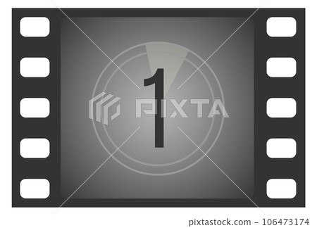 Retro video frame. First film strip template 106473174