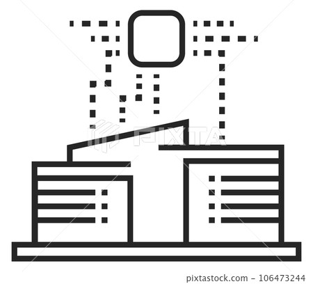 Smart house linear icon. Building appliance technology Smart house linear icon. Building appliance technology 106473244