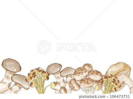 水彩簡單蘑菇框 106473731