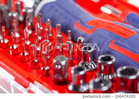 Close up view of tool box of Screwdriver Set 106474205