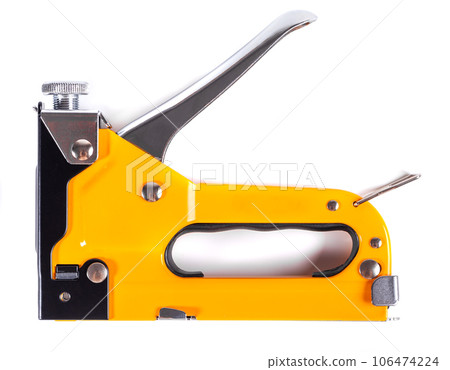 Industrial stapler for driving staples on a white background 106474224