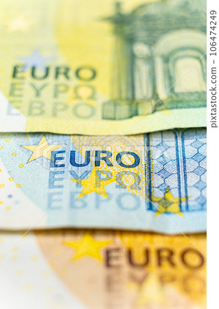 Euro money macro, twenty, fifty and one hundred euro close-up Euro money macro, twenty, fifty and one hundred euro close-up 106474249