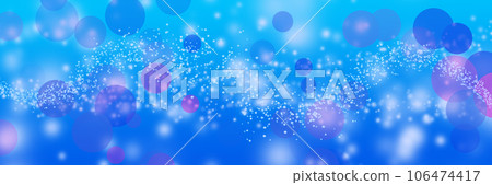 Panorama-sized blue background with milky way bokeh effect. Panorama-sized blue background with milky way bokeh effect. 106474417