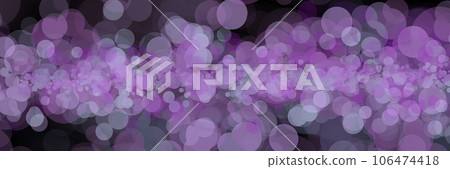 Circles of different sizes in tones of purple on a black background imitating bokeh. Circles of different sizes in tones of purple on a black background imitating bokeh. 106474418