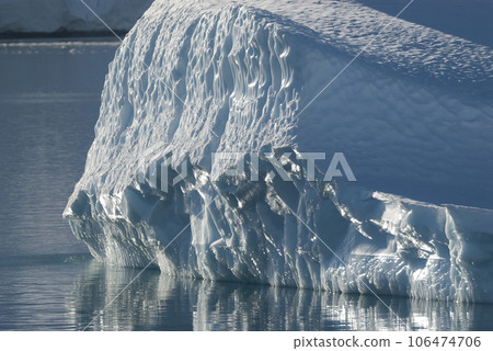 Paradise bay glaciers and mountains, peninsula, Antartica.. Paradise bay glaciers and mountains, peninsula, Antartica.. 106474706