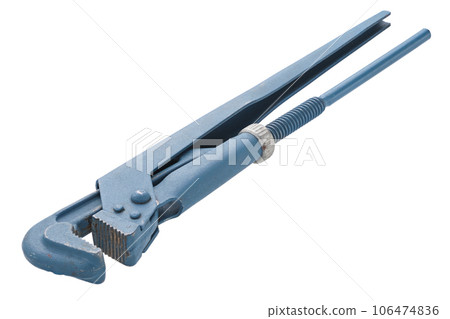 Old blue plumber wrench 106474836