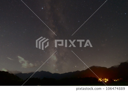 Milky Way and Scorpio above the mountains of the Southern Alps in Hakushu-cho, Hokuto City Milky Way and Scorpio above the mountains of the Southern Alps in Hakushu-cho, Hokuto City 106474889