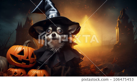 Cute chihuahua dressed up for Halloween Cute chihuahua dressed up for Halloween 106475453