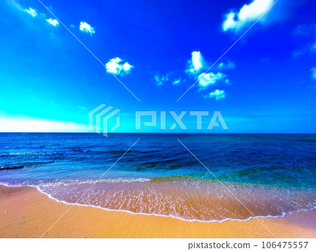 The coast and blue sky of Yomitan, Okinawa The coast and blue sky of Yomitan, Okinawa 106475557