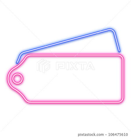 Price tag label neon line 106475610