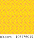 Metal texture plate isolate on yellow background 106476015