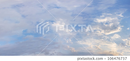 Daytime in summer, blue sky with clouds 106476737