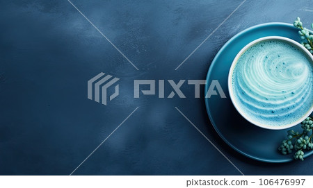 Template background copy space with cup blue 106476997