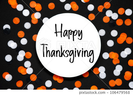 Autumn and Halloween Background With Text Happy Thanksgiving 106479568