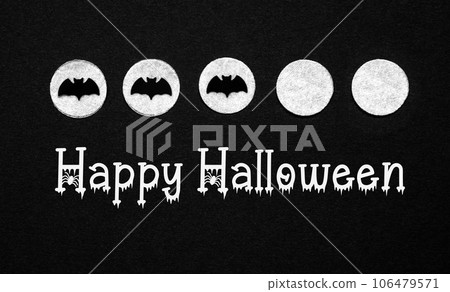 Black Halloween Background With Text Happy Halloween 106479571