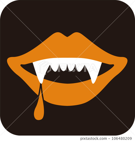 Square icon Halloween Dracula's mouth Square icon Halloween Dracula's mouth 106480209