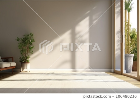 empty blank new luxury residential with shiny metal gold folding door frame to balcony, Green houseplants, Morning sunlight, Moving in, Home, Carpet floor, Backdrop, Indoor, Apartment empty blank new luxury residential with shiny metal gold folding door frame to balcony, Green houseplants, Morning sunlight, Moving in, Home, Carpet floor, Backdrop, Indoor, Apartment 106480236