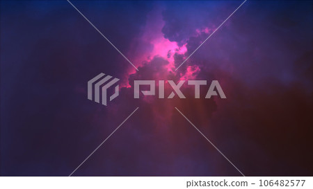 3D rendering of thunderclouds with bright lightning flashes 3D rendering of thunderclouds with bright lightning flashes 106482577