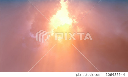 3D rendering of thunderclouds with bright lightning flashes 3D rendering of thunderclouds with bright lightning flashes 106482644