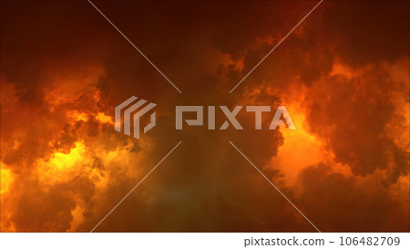3D rendering of thunderclouds with bright lightning flashes 3D rendering of thunderclouds with bright lightning flashes 106482709