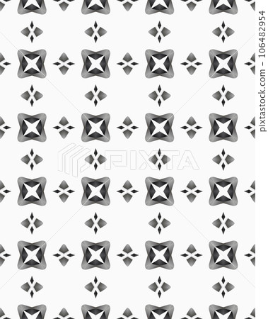 White and gray floral seamless pattern Background Traditional Arabic geometric ornament 106482954