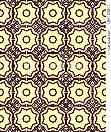 Beautiful geometric Seamless pattern design for decorating, wallpaper background illustration with cream and beige colored background Beautiful geometric Seamless pattern design for decorating, wallpaper background illustration with cream and beige colored background 106483262