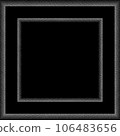 Black Three-Dimensional Background and Wallpaper Image with Light and White Snowflakes. 106483656