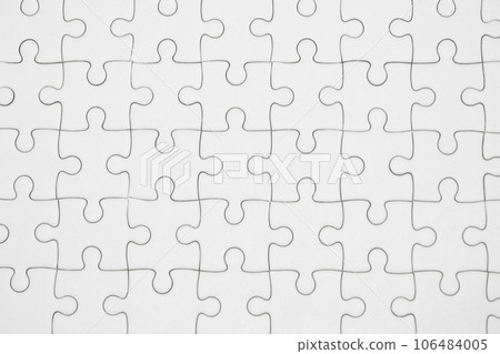 White jigsaw puzzle pattern background White jigsaw puzzle pattern background 106484005