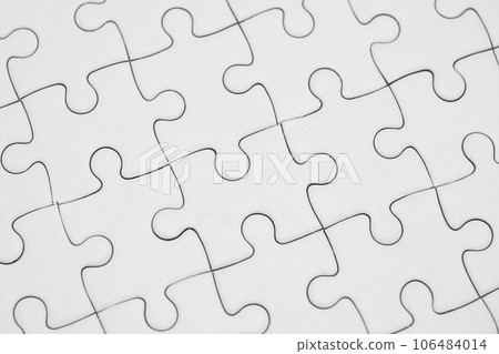 White jigsaw puzzle pattern background White jigsaw puzzle pattern background 106484014