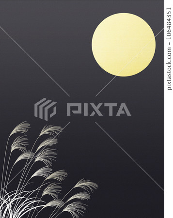 Full moon shining in the autumn night sky 106484351