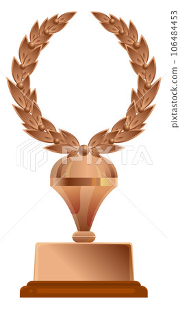 Bronze award. Achievment sign. Honor sport trophy 106484453
