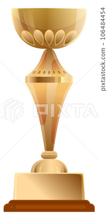 Golden trophy cup. Championship winner award symbol Golden trophy cup. Championship winner award symbol 106484454