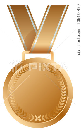 Golden medal. Champion award. Winner success symbol 106484459