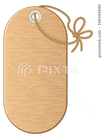 Brown paper tag. Blank price shopping label 106484690