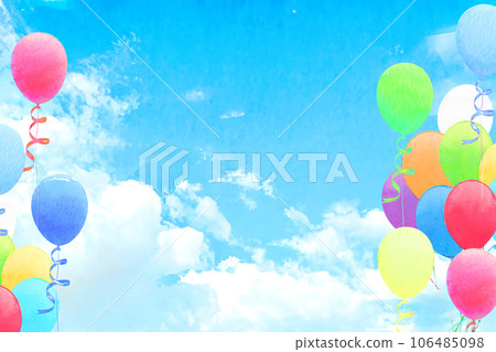 Balloons dancing in the sky 106485098