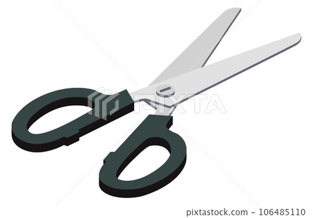 Scissors icon. Paper cut tool isometric symbol 106485110