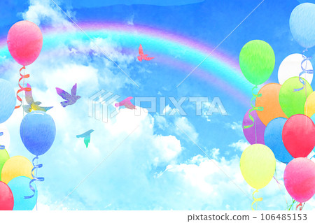 Balloons dancing in the sky 106485153