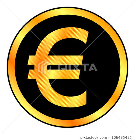 Euro icon on white. 106485455