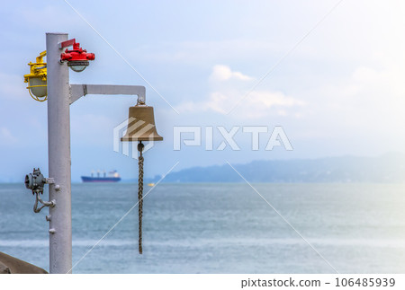 sea bell against the background of the blue sea 106485939