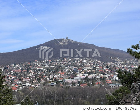 Slovakia. Nitra. Panorama of the city of Nitra from above. Via Ferrata Zobor Slovakia. Nitra. Panorama of the city of Nitra from above. Via Ferrata Zobor 106486762