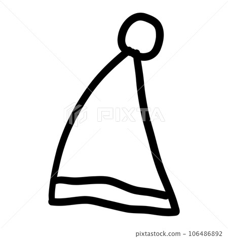 hat winter new year christmas doodle line 106486892