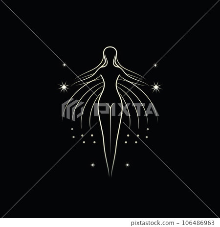 Zodiac signs esoteric astrological illustration 106486963